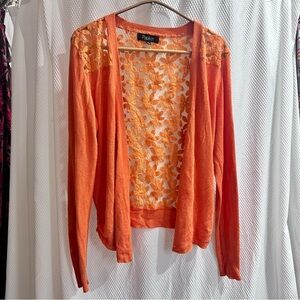 Papillon Orange Lace Cardigan
